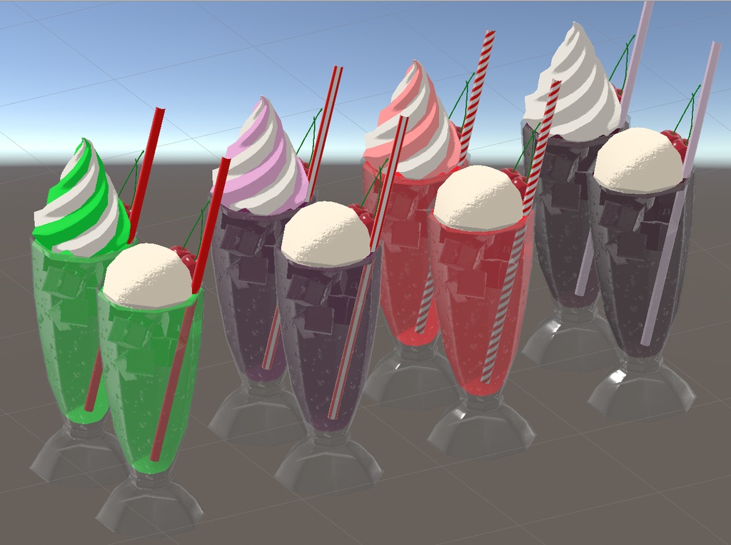 【3Dモデル】クリームソーダ