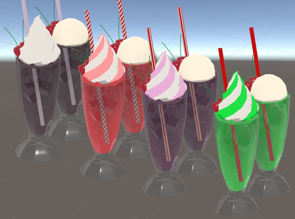 【3Dモデル】クリームソーダ
