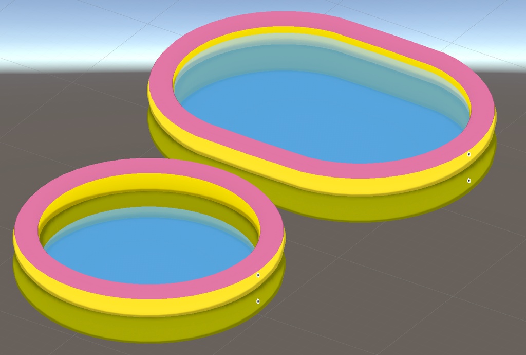 【3Dモデル】ビニールプールセット