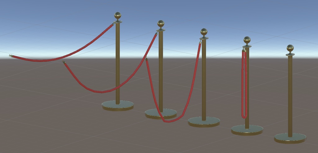 【3Dモデル】ガイドポール(ベルトパーテーション・ローパーティション)