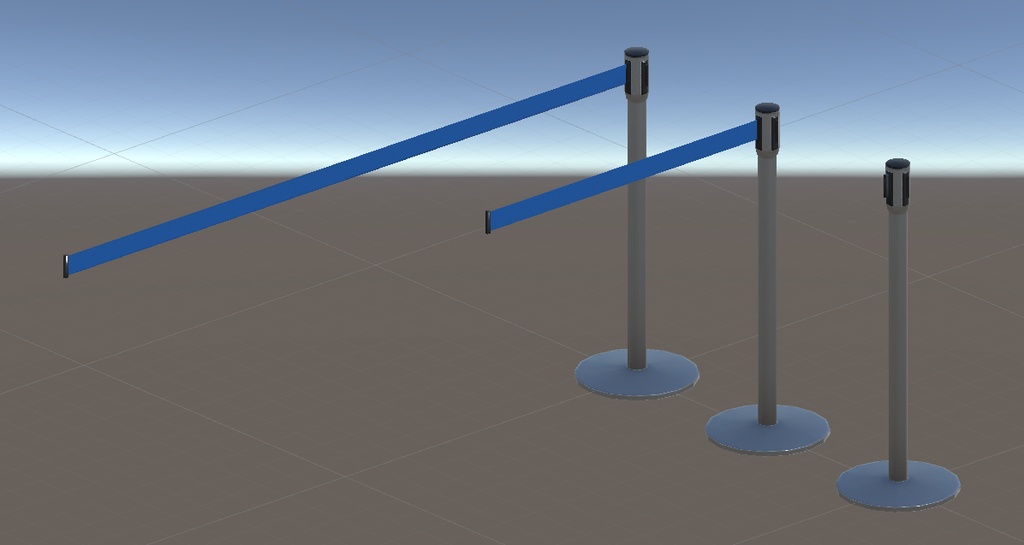 【3Dモデル】ガイドポール(ベルトパーテーション・ローパーティション)