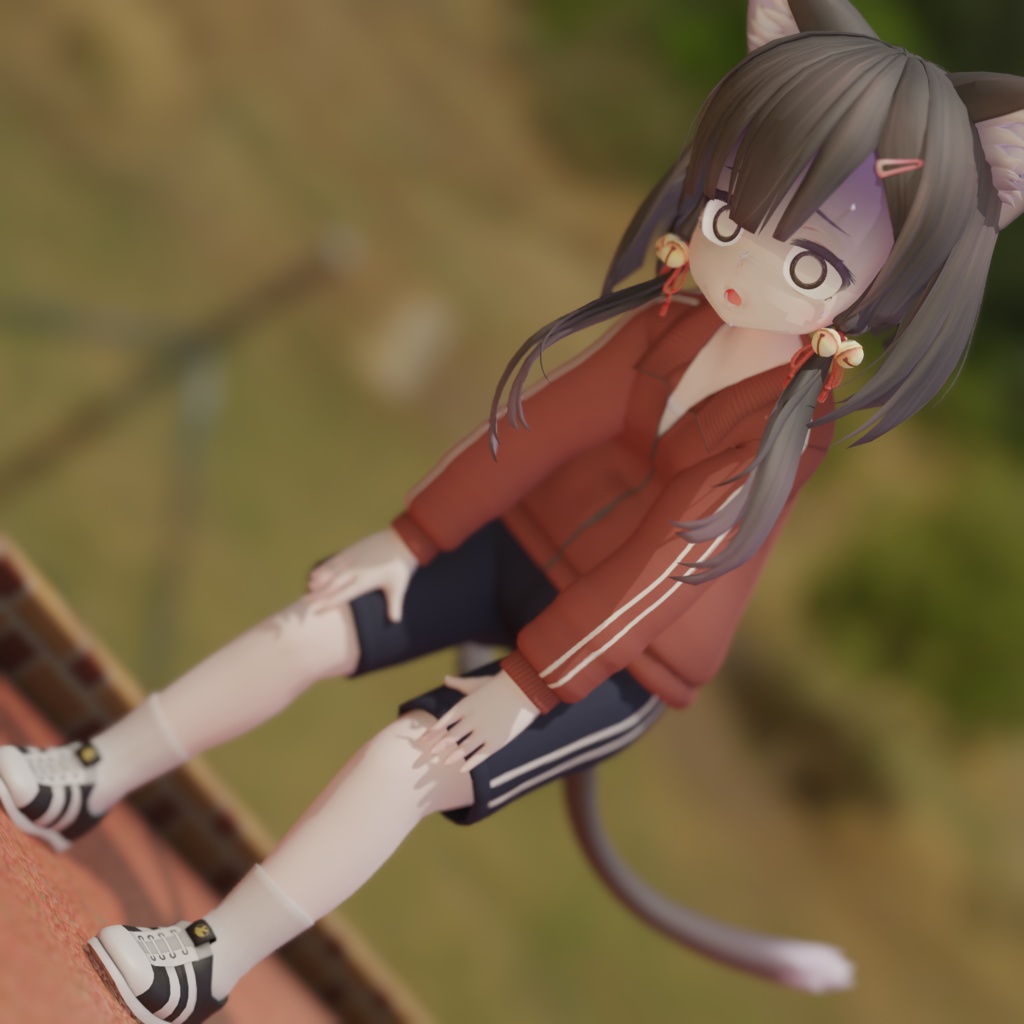 【3Dモデル】あずきちゃん向け ハンテン+ジャージ