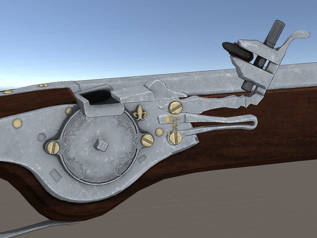 【3Dモデル】ホイールロックピストル