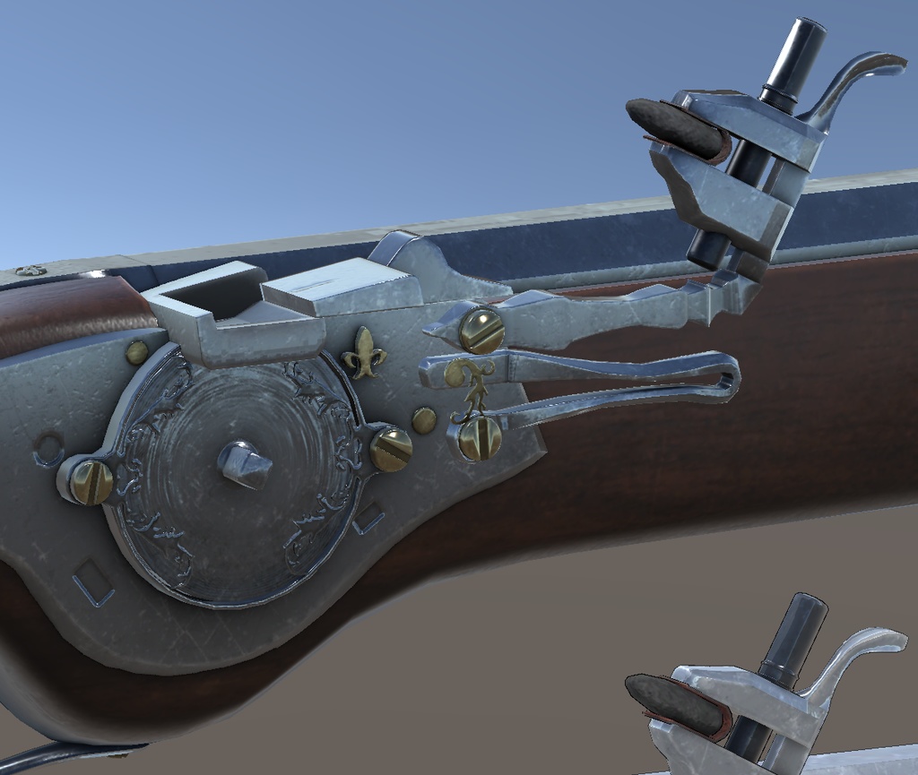 【3Dモデル】ホイールロックピストル