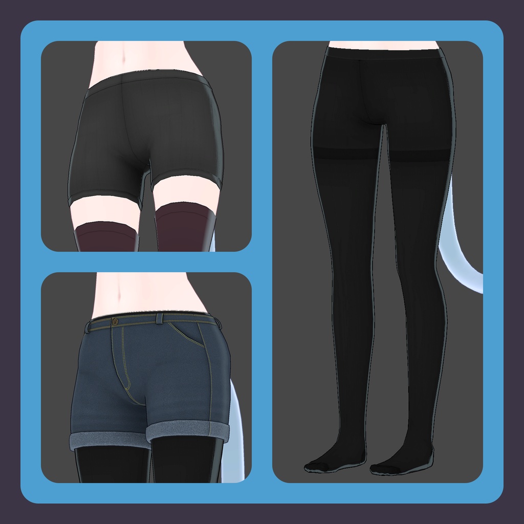 【3Dモデル】ラスクちゃん向けボトムスセット