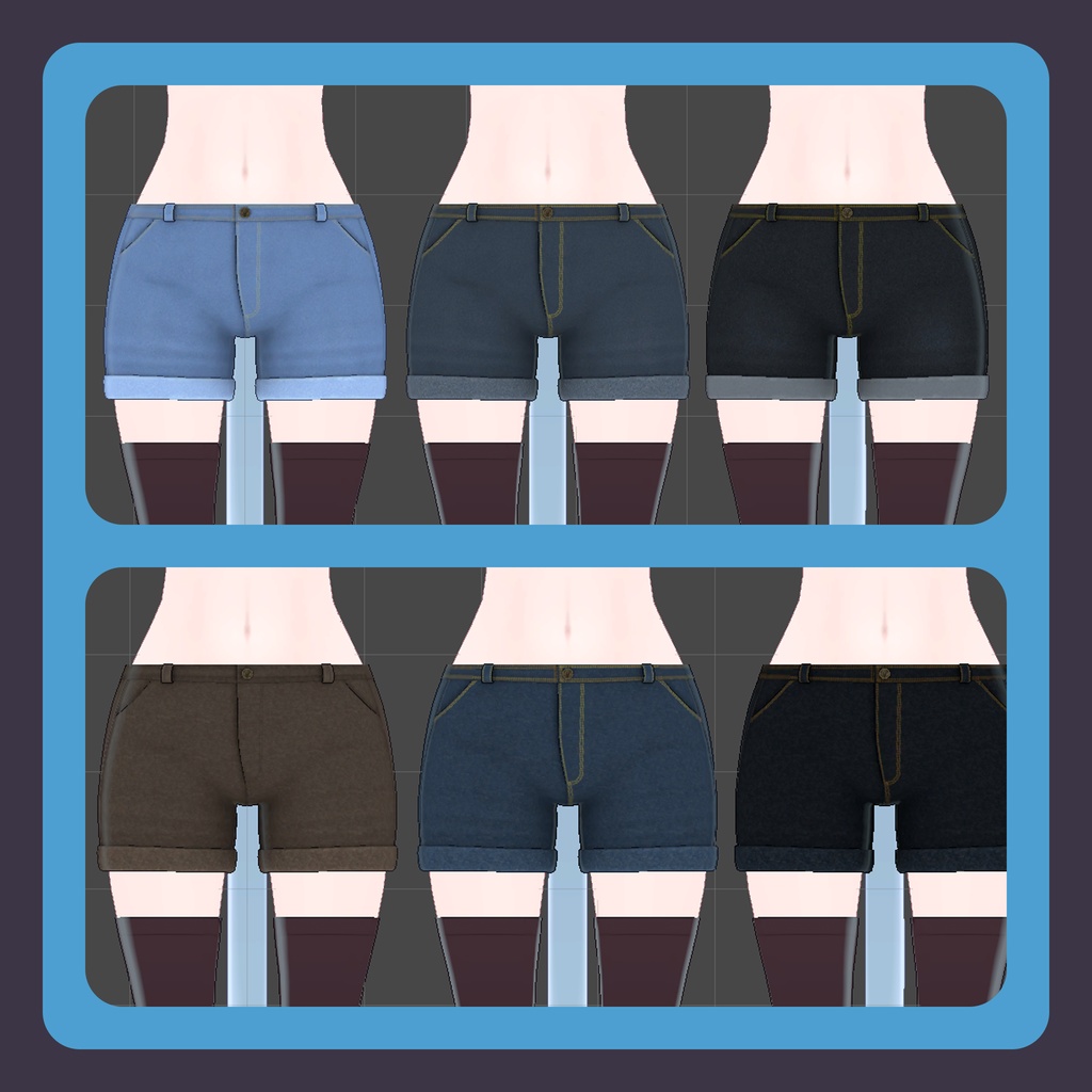 【3Dモデル】ラスクちゃん向けボトムスセット