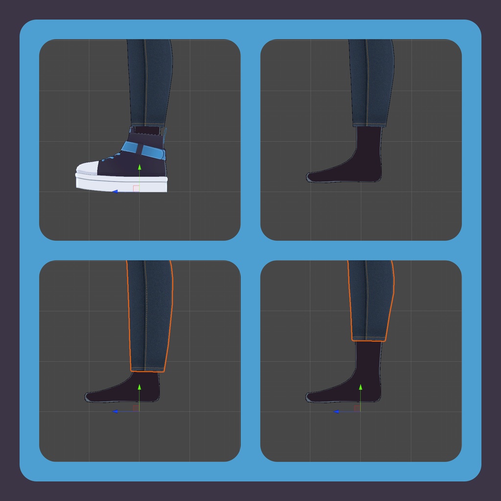 【3Dモデル】ラスクちゃん向けボトムスセット