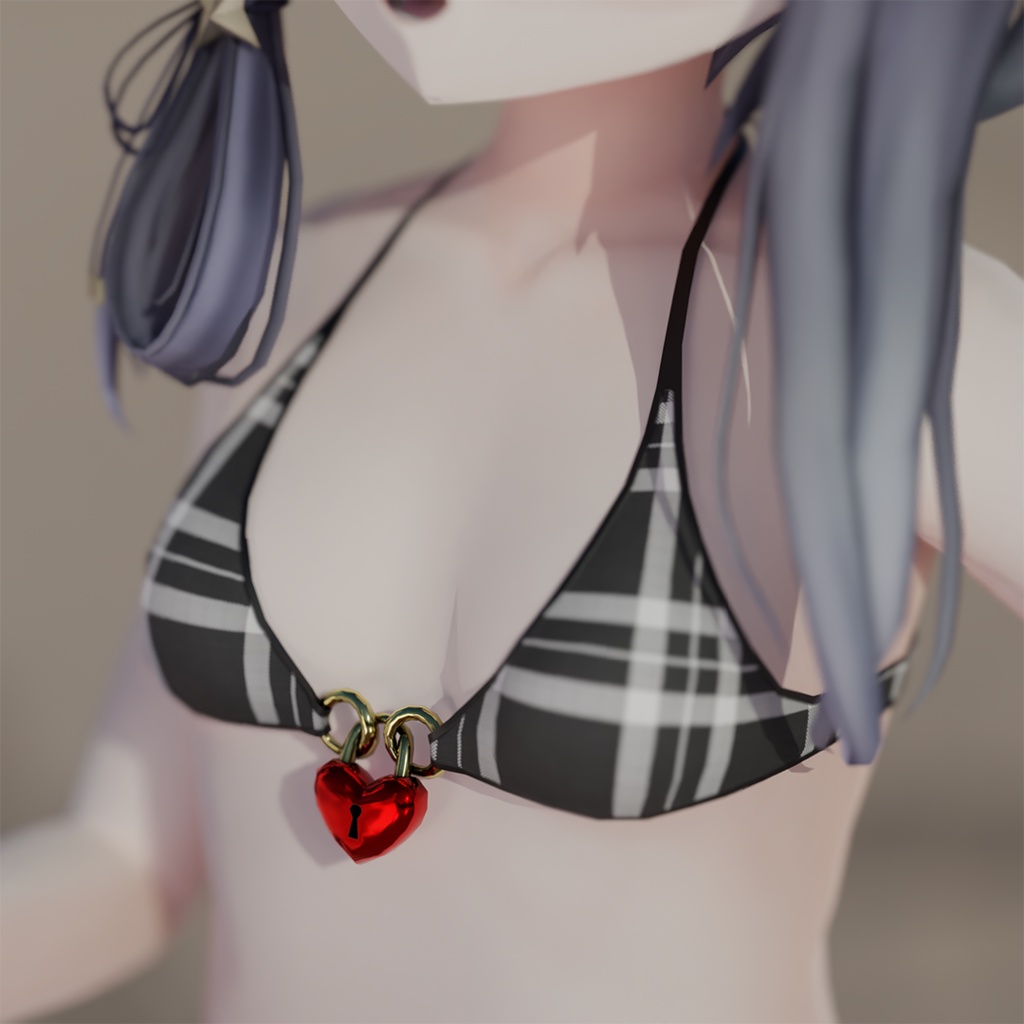 【3Dモデル】フロントロック水着