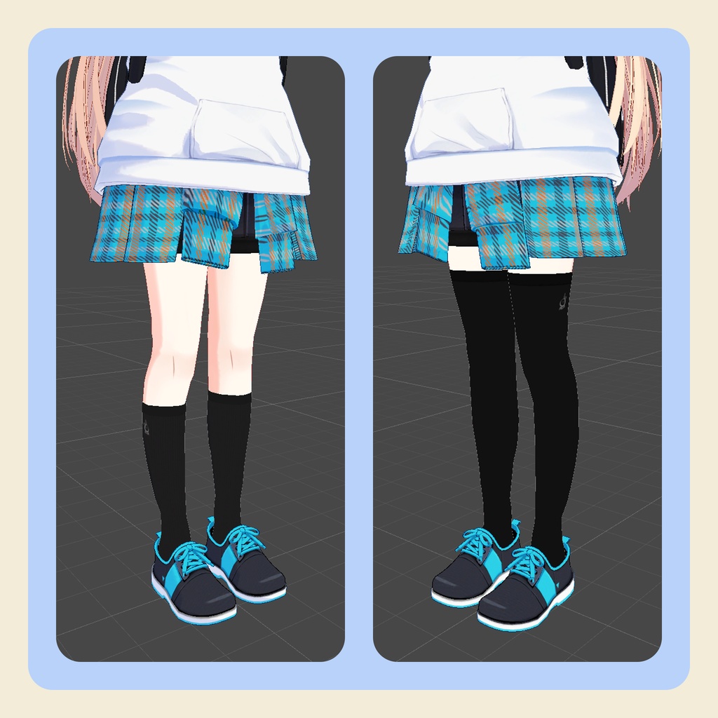 【3Dモデル】「大天使エル / 大悪魔ノア」ちゃん向け ボトムセット