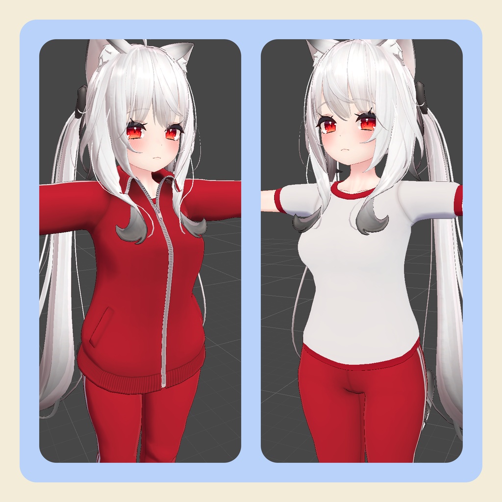 【3Dモデル】舞夜ちゃん向け ハンテン+ジャージ