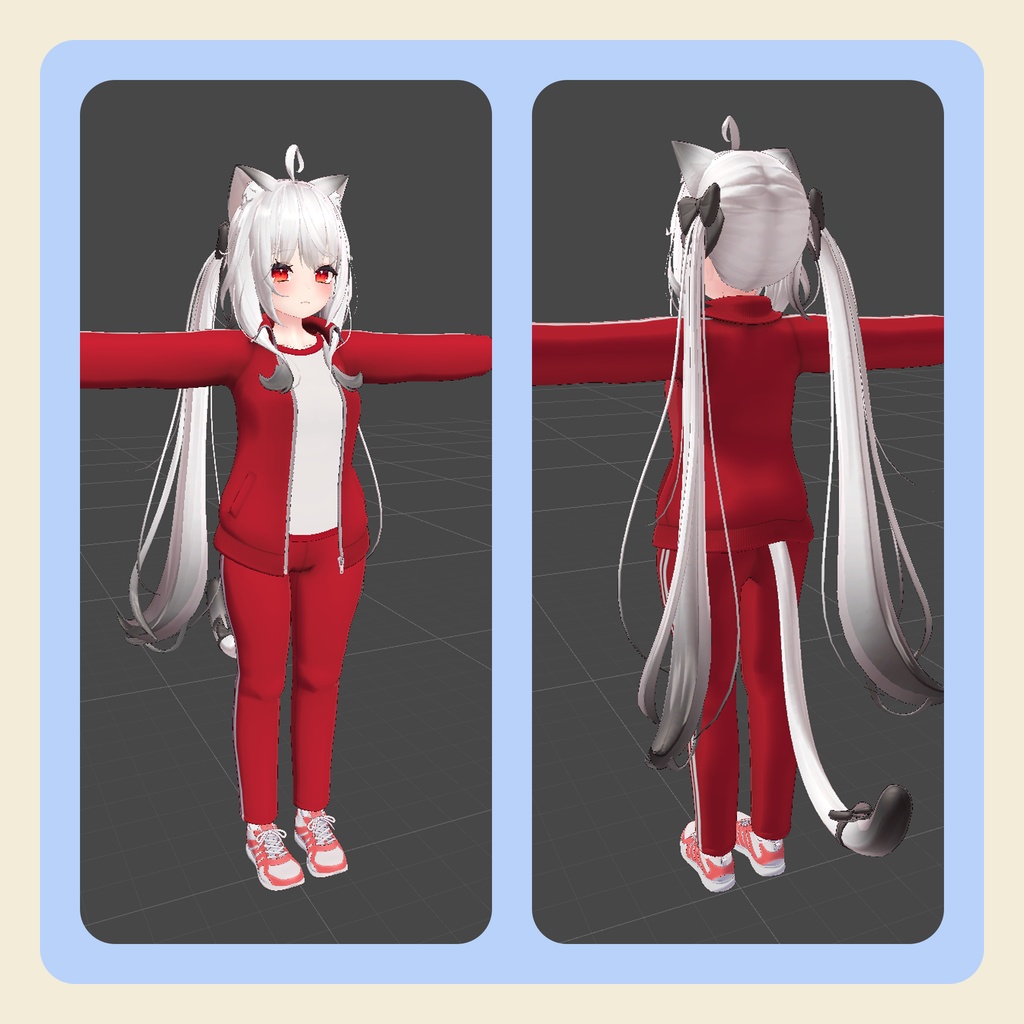 【3Dモデル】舞夜ちゃん向け ハンテン+ジャージ