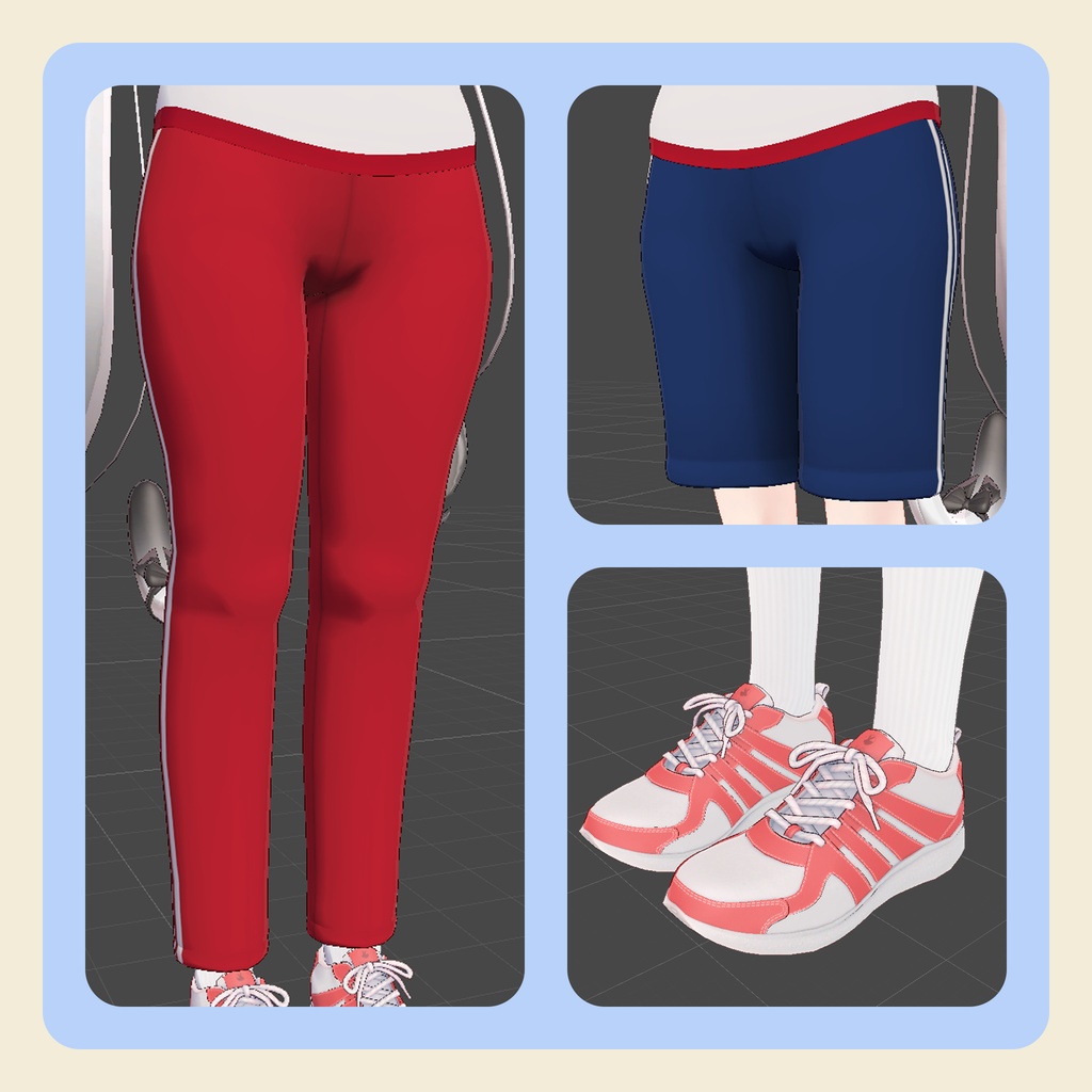 【3Dモデル】舞夜ちゃん向け ハンテン+ジャージ