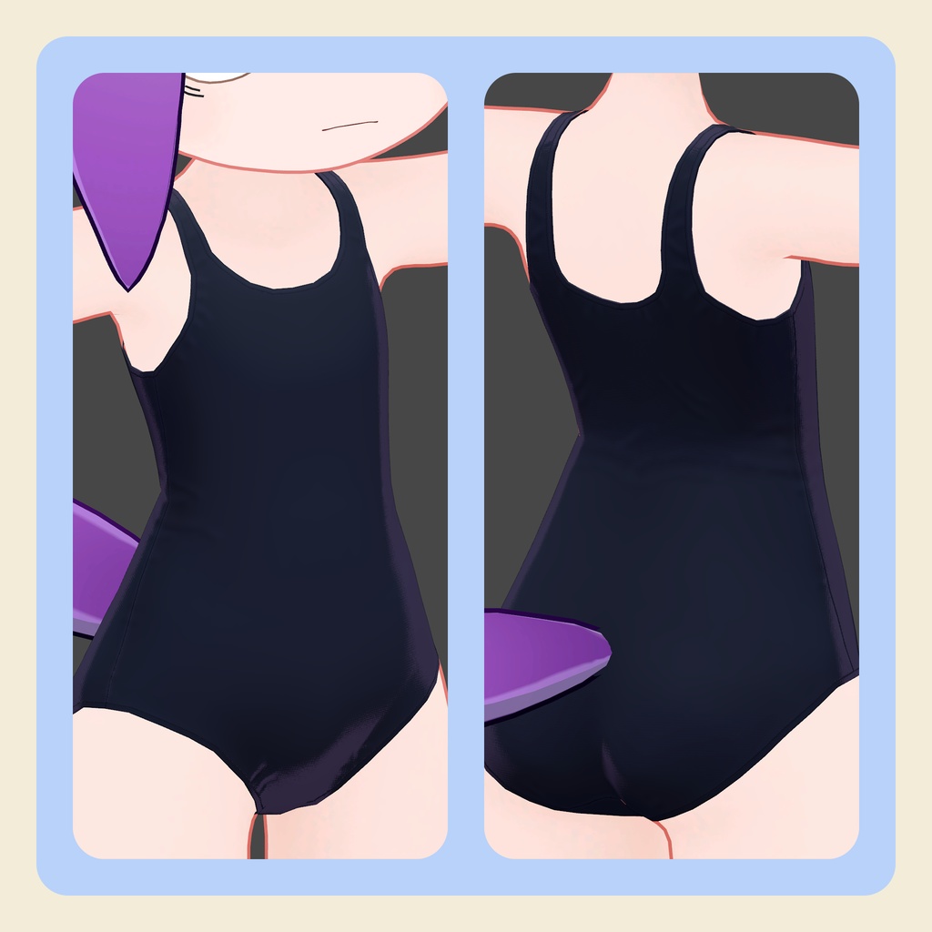 【3Dモデル】るるこ+きまな 水着セット
