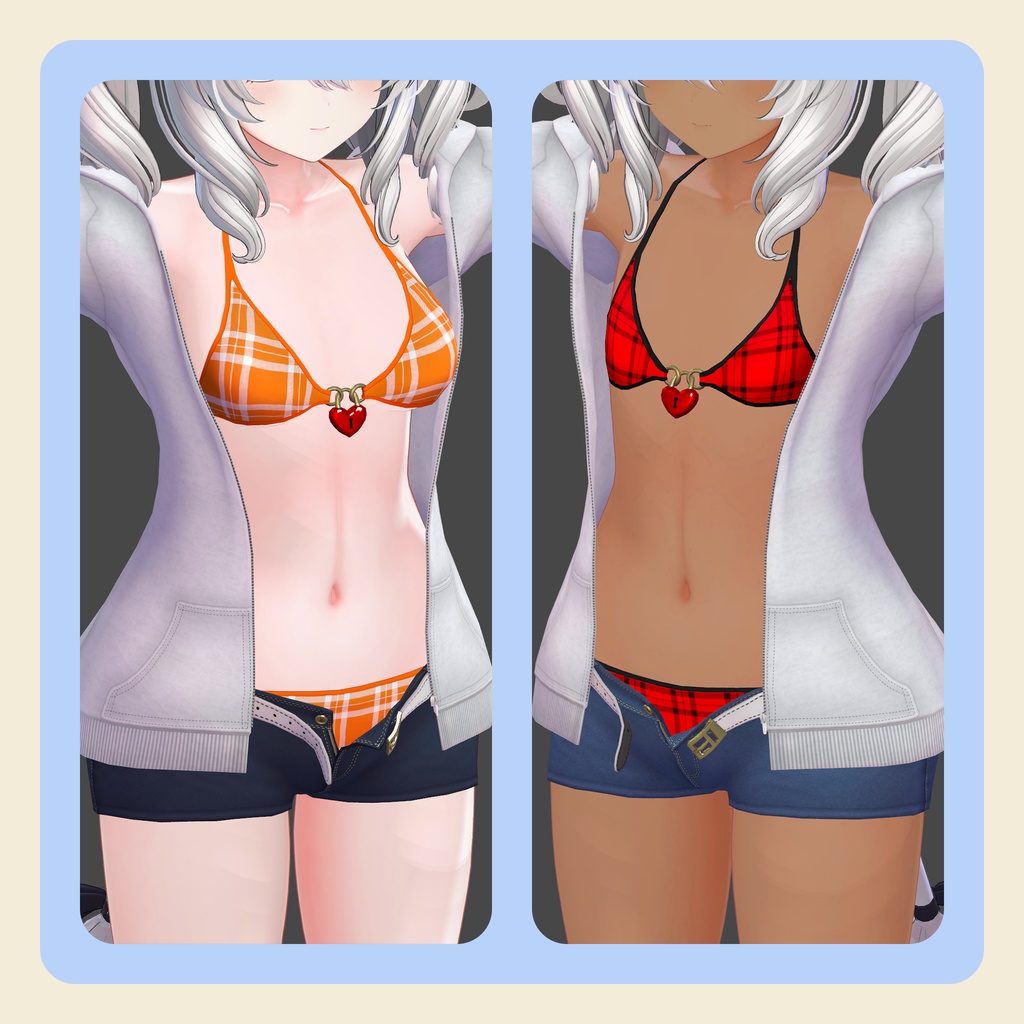 【3Dモデル】フロントロック水着 -Ver.Unlock-