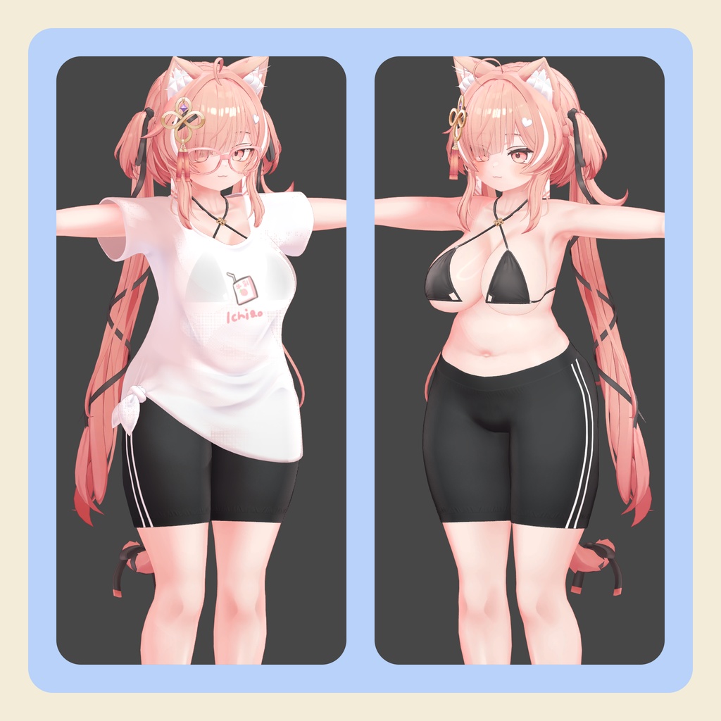 【3Dモデル】いちごちゃん用ドルフィンパンツ・スパッツ