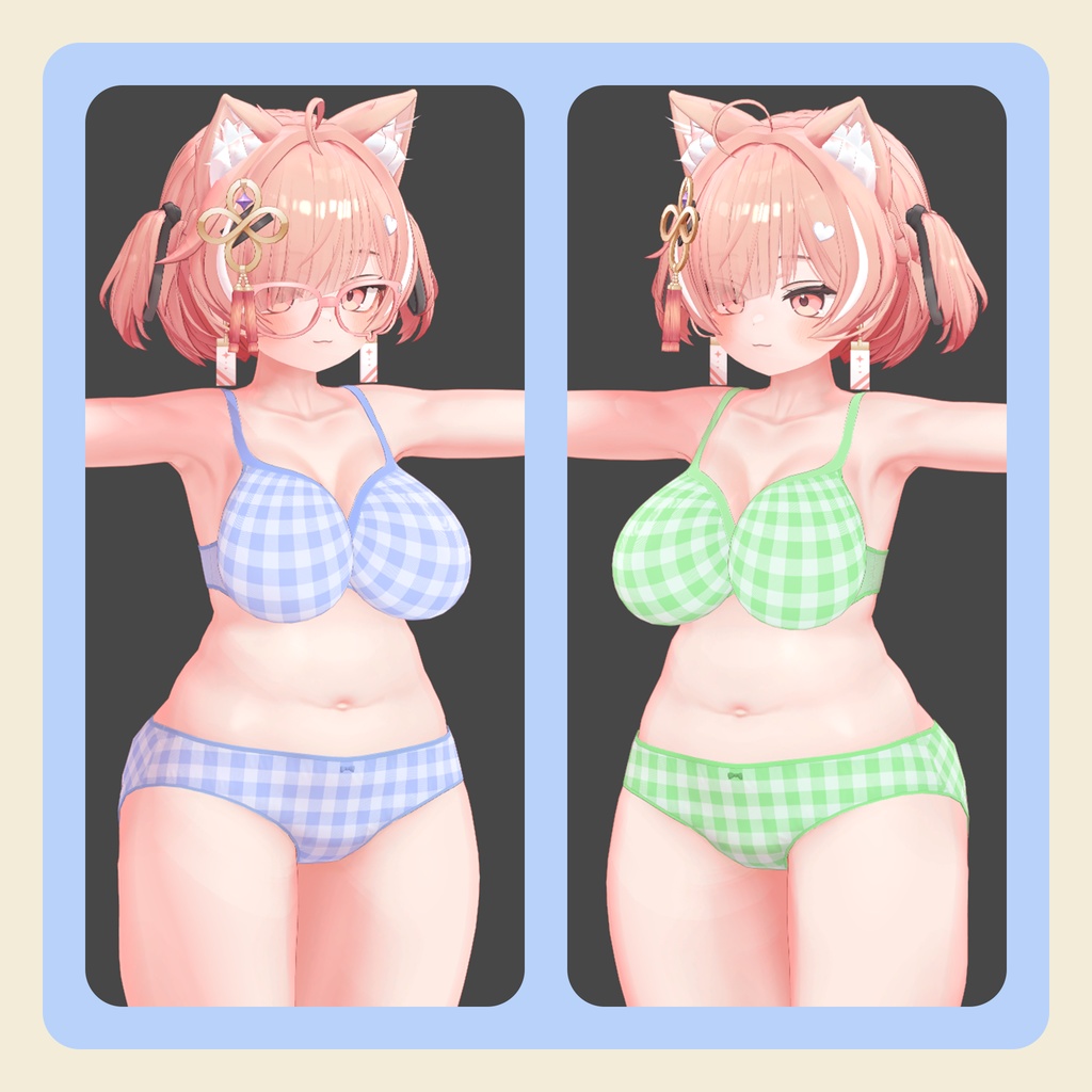 【3Dモデル】いちごちゃん用下着セット