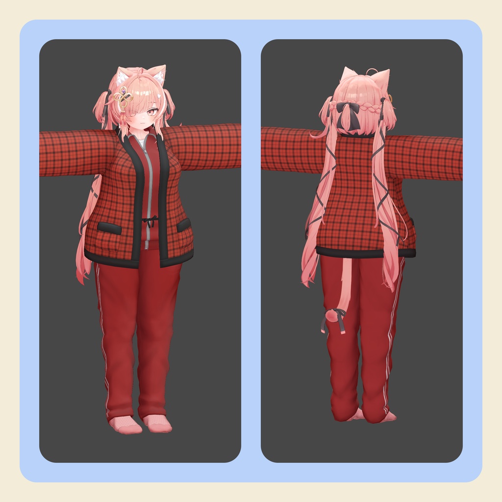 【3Dモデル】だるジャージはんてんセット