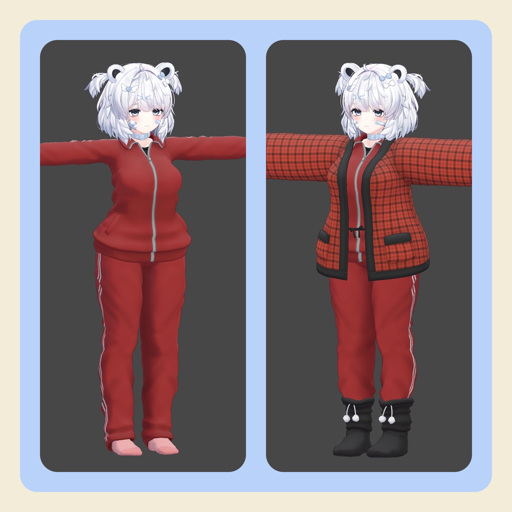 【3Dモデル】だるジャージはんてんセット