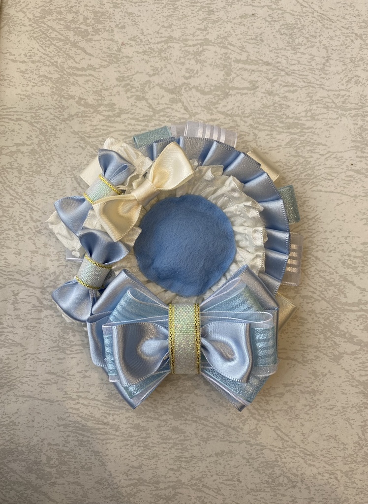 ロゼット(白×水色)