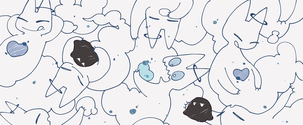 【Nocturnal】黒猫とオバケのポーチ