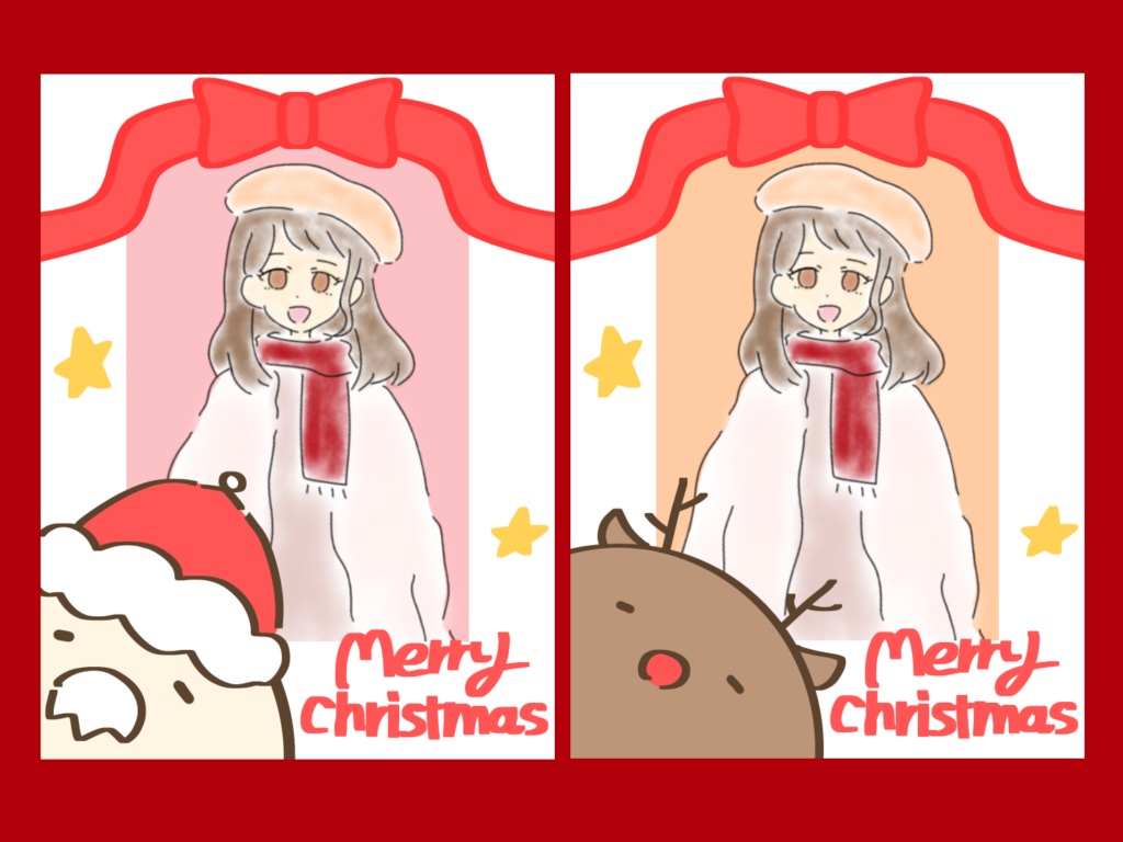 クリスマス🎅🦌チェキ風フレーム