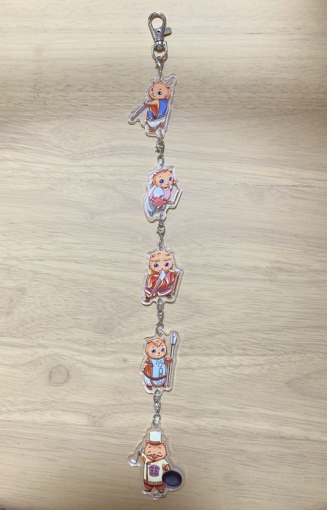 むささび5連結アクリルキーホルダー（クリックポスト）