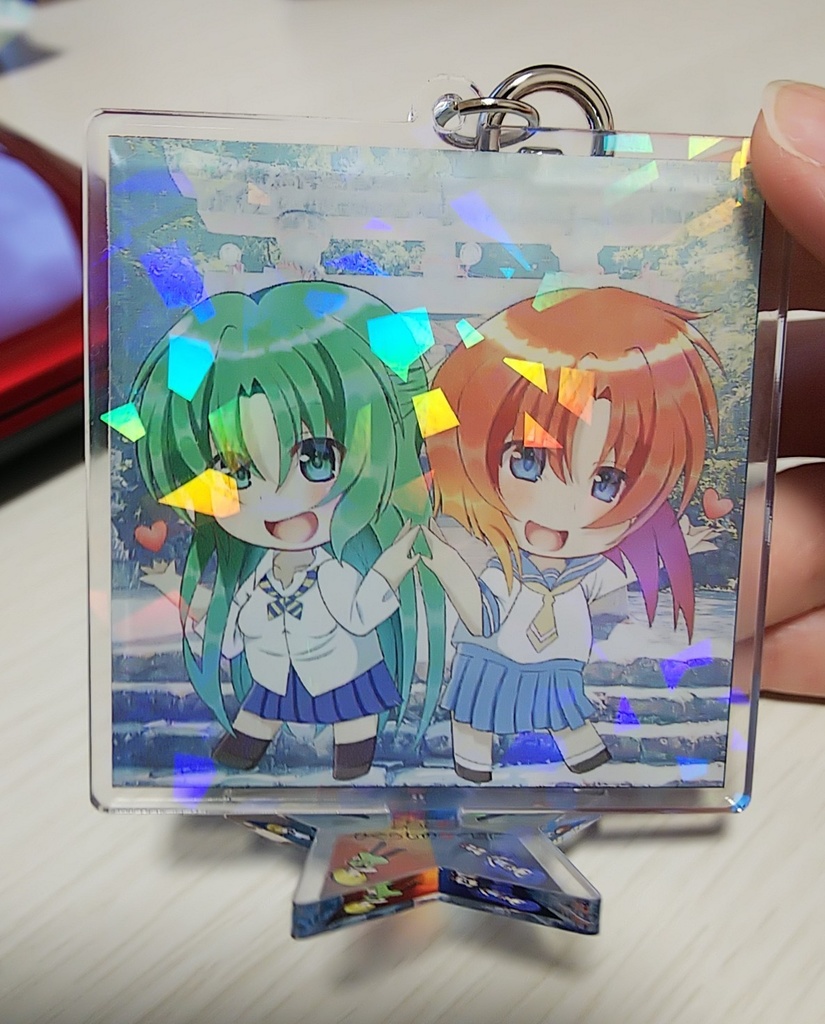 ひぐらし リバーシブルアクスタキー(ホログラム) 詩音×レナ