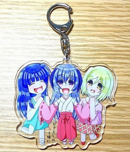 ひぐらし トリオ版アクリルキーホルダー(圭一・レナ・魅音ver.)(詩音・悟史・沙都子ver.)(梨花・羽入・美代子ver.)
