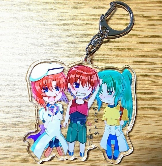 ひぐらし トリオ版アクリルキーホルダー(圭一・レナ・魅音ver.)(詩音・悟史・沙都子ver.)(梨花・羽入・美代子ver.)