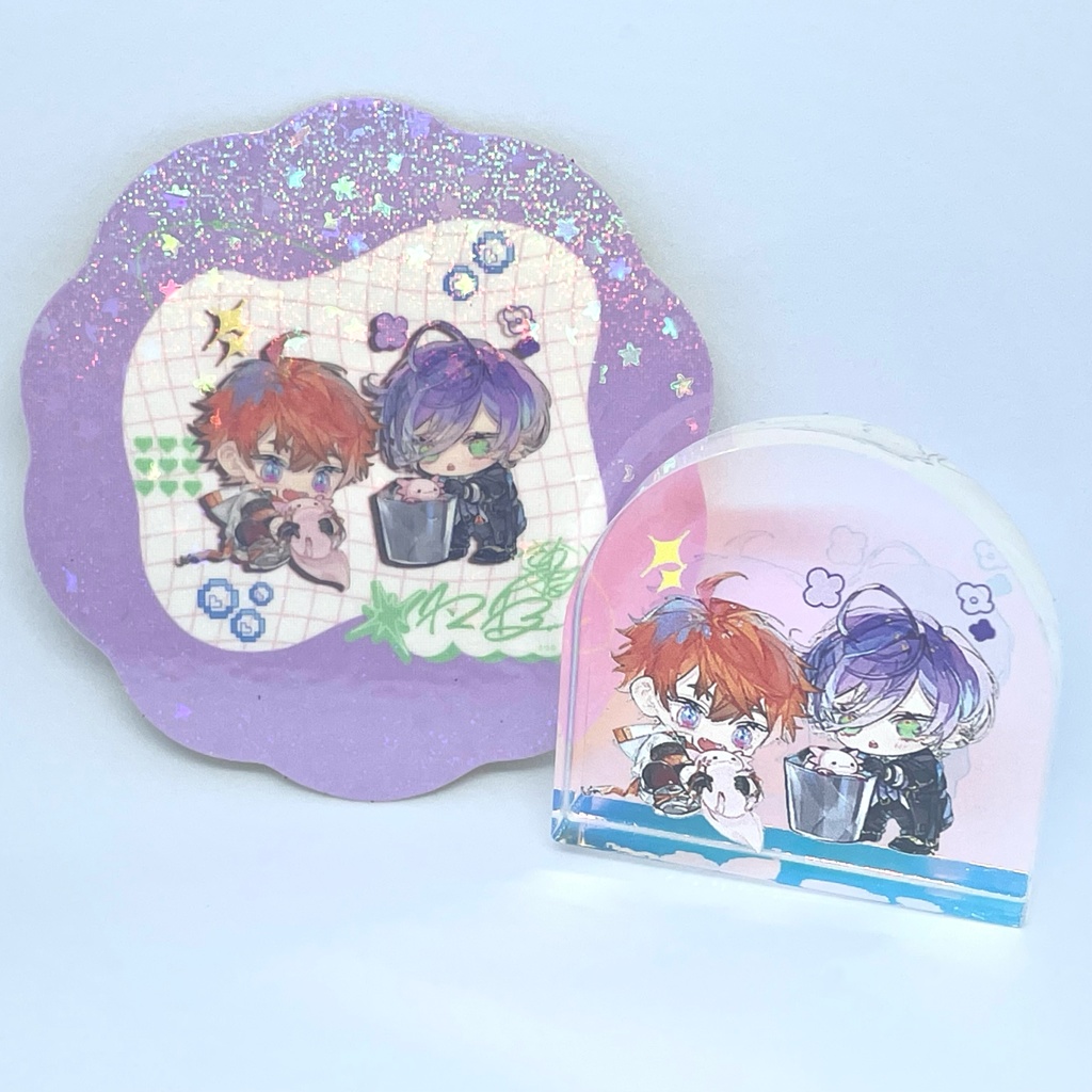 【非公式】オーロラアクリルミニブロック+ホログラムシールセット