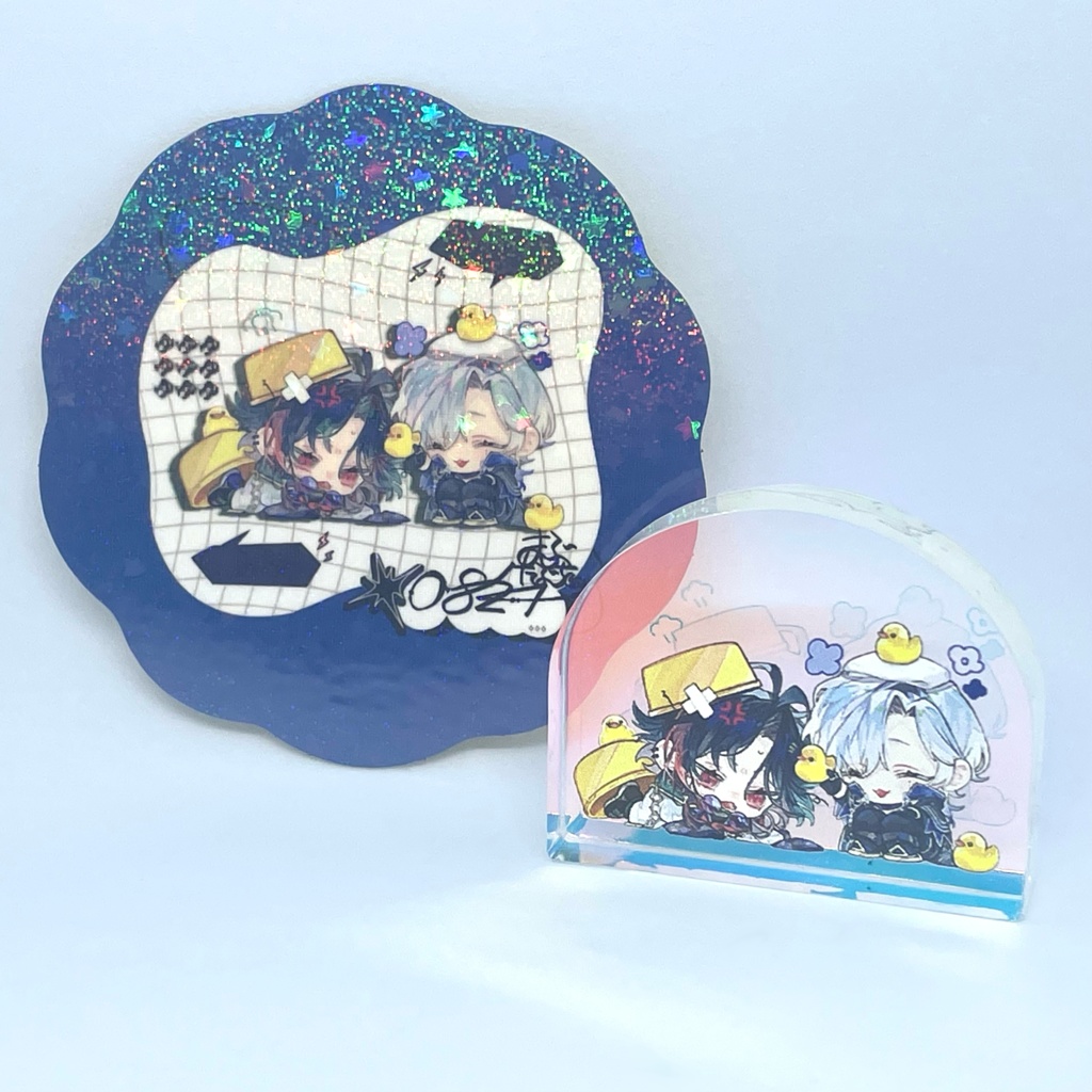 【非公式】オーロラアクリルミニブロック+ホログラムシールセット