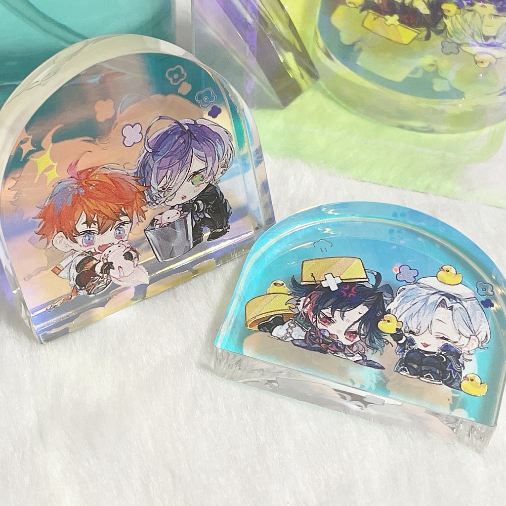 【非公式】オーロラアクリルミニブロック+ホログラムシールセット