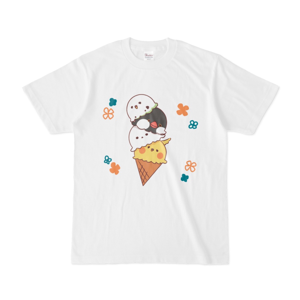 鳥アイスTシャツ