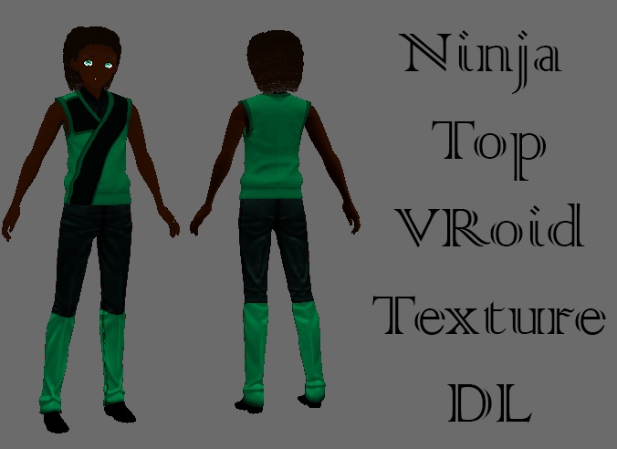 [VRoid Studio] Ninja Top Texture DL