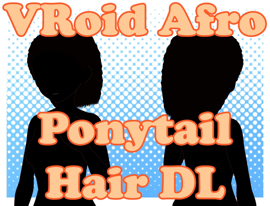 [VRoid Studio-MMD] Afro Ponytail Hair Preset DL