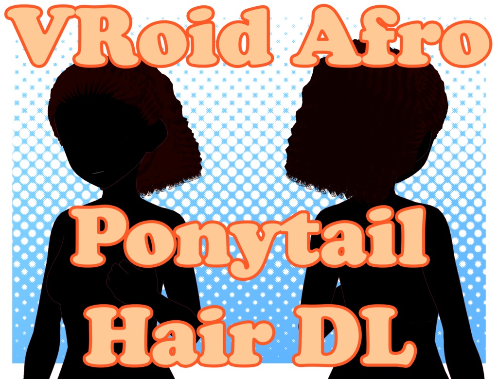 [VRoid-MMD] Afro Ponytail Hair Preset DL