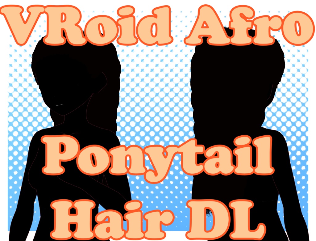 [VRoid-MMD] Afro Long Ponytail Hair Preset DL