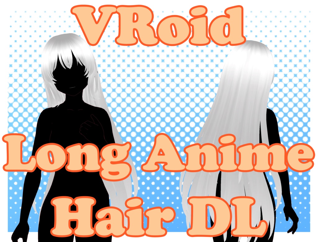 [VRoid-MMD] Long Anime Hair Preset DL