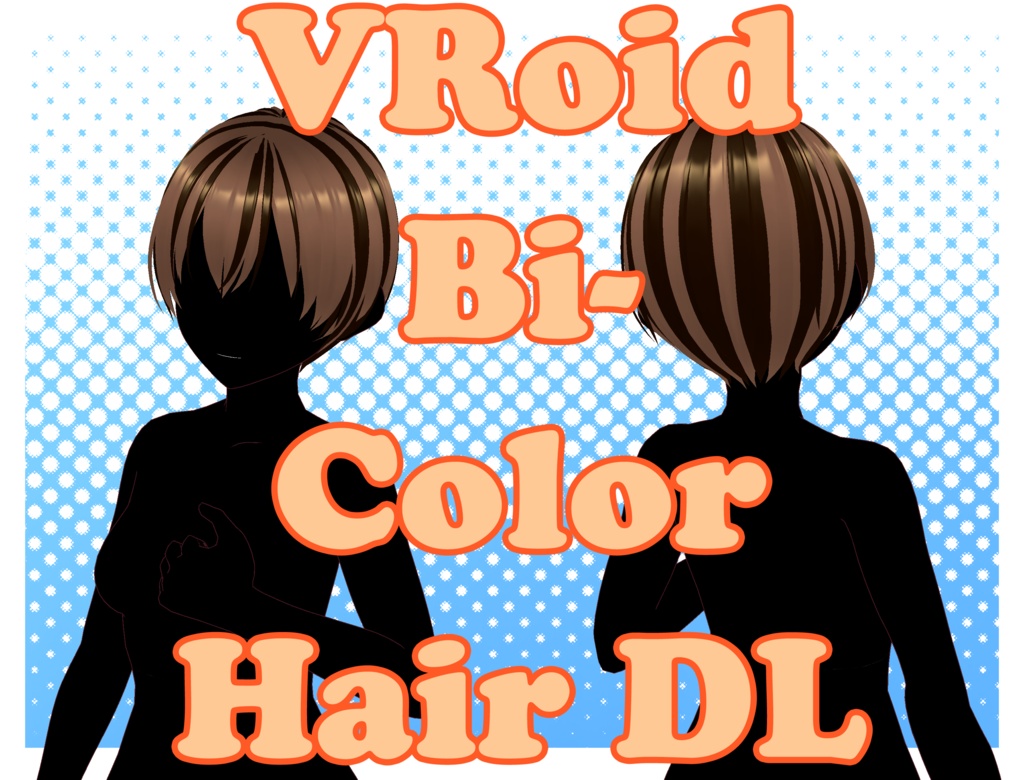 [VRoid-MMD] Bi-Color Hair Preset DL