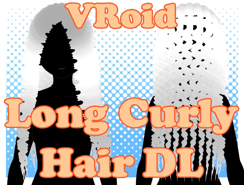 [VRoid Studio - MMD] Curly Long Hair DL