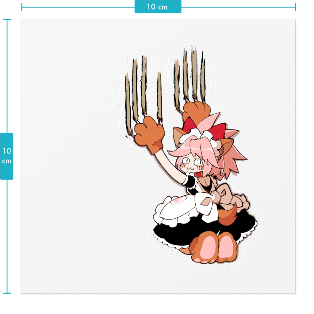 タマモキャットの必殺バリバリ爪とぎステッカー