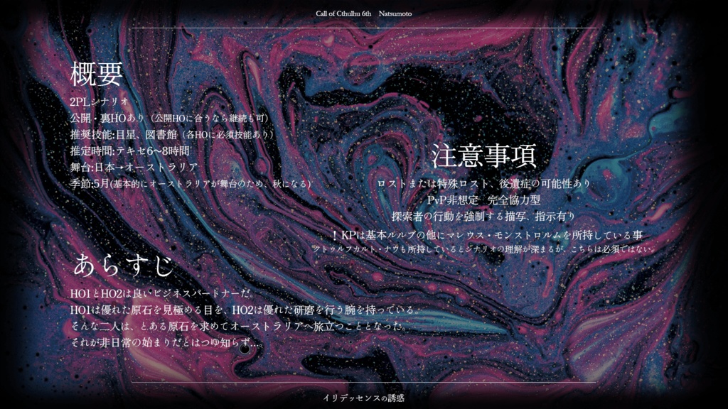 pdf版CoCシナリオ集「絢爛宝石集」【SPLL:E195442】