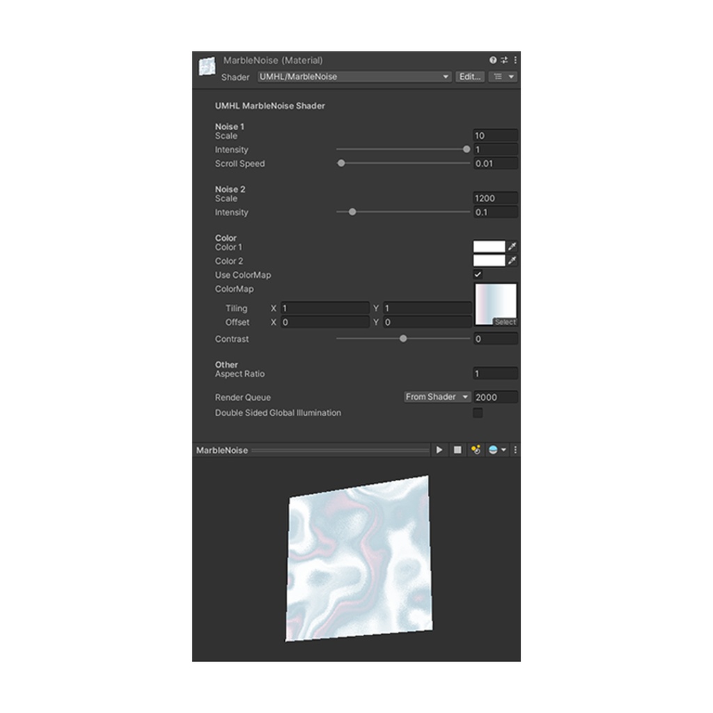 【無料/Free】UMHL MarbleNoise Shader (うごくマーブル模様シェーダー)