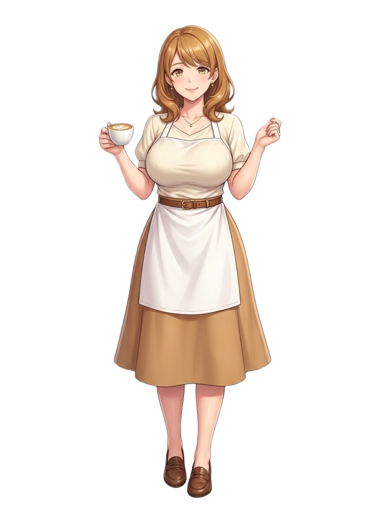 動く汎用立ち絵「カフェ店員1」