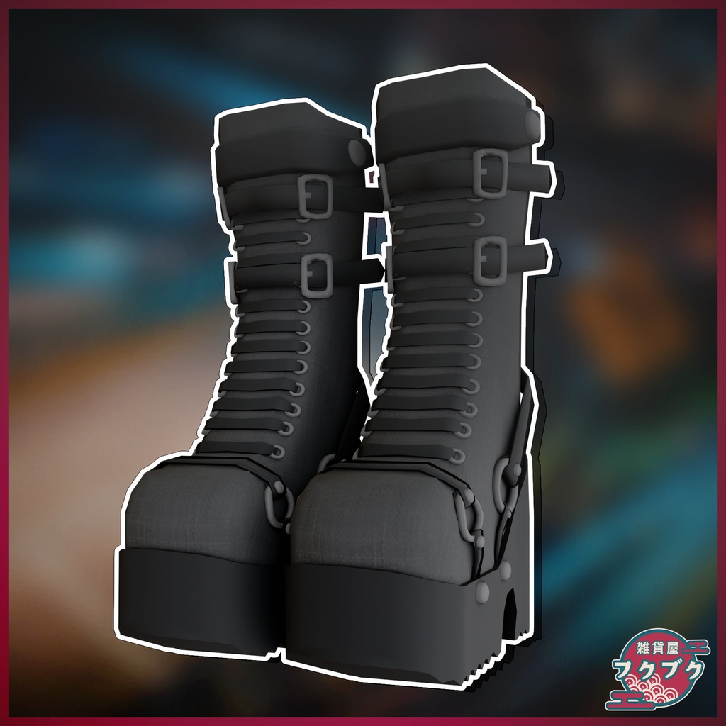 【舞夜対応】厚底ブーツ / boots / VRChat想定