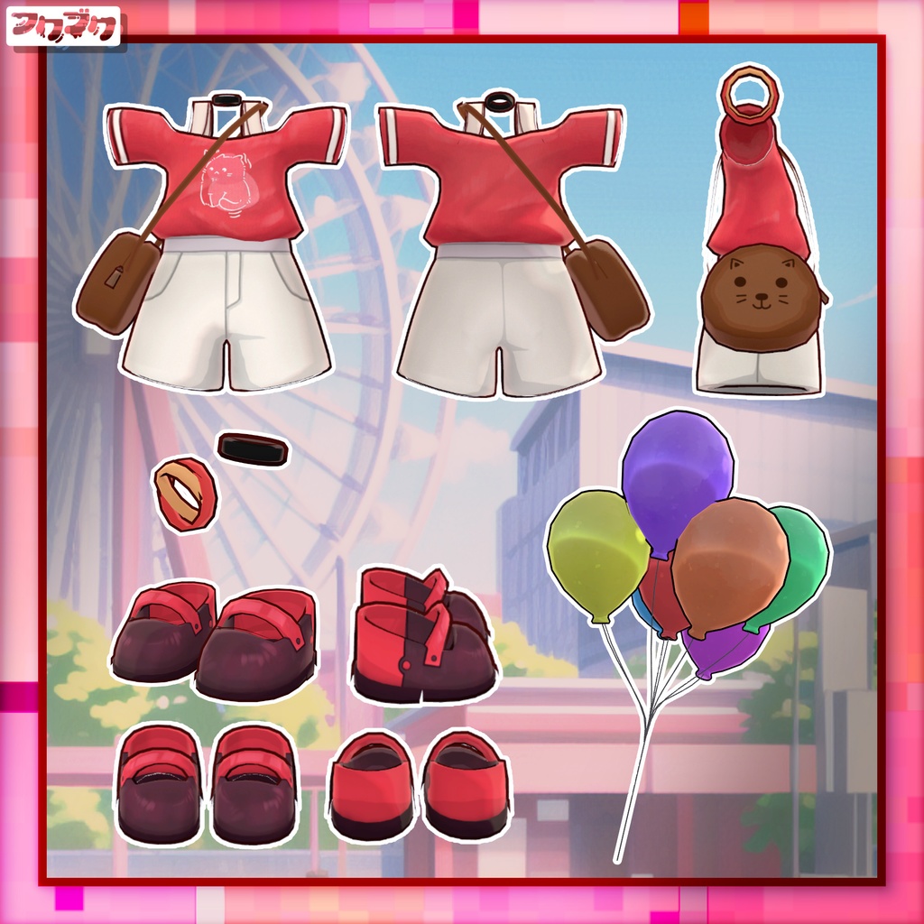 【まめひなた対応】遊園地デートの服装 / VRChat想定