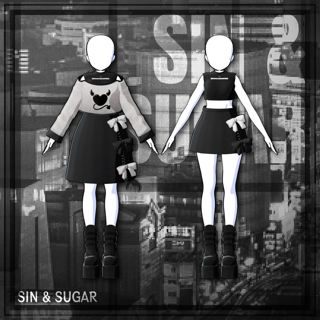 【2アバター対応】Sin & Sugar - HUKUBUKU CLOTHING / VRChat