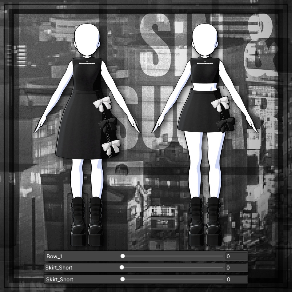 【2アバター対応】Sin & Sugar - HUKUBUKU CLOTHING / VRChat