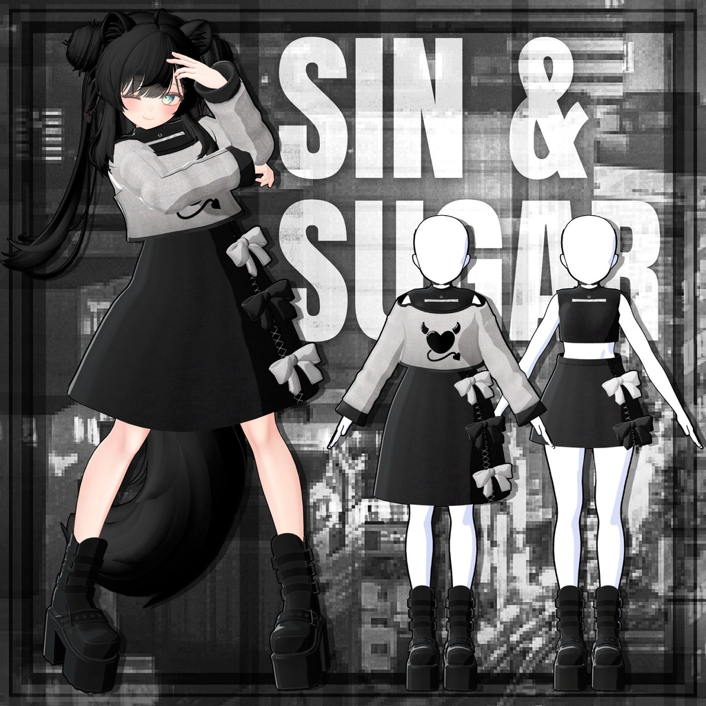 【2アバター対応】Sin & Sugar - HUKUBUKU CLOTHING / VRChat
