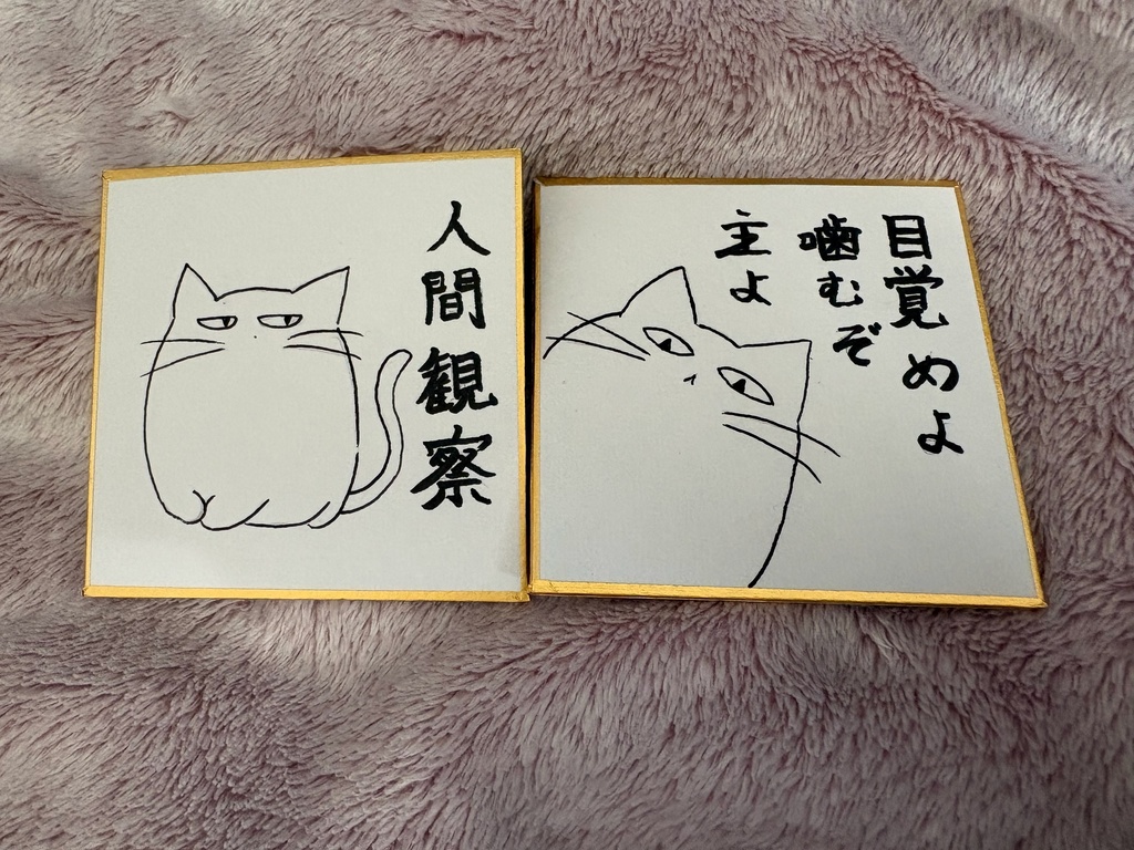 テキトーネコさん　色紙2枚セット